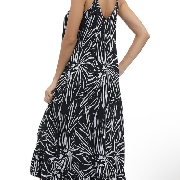 NWT. XXL BUENOS NINOS Women's V Neck Floral Maxi Dress Boho with pockets - Picture 6 of 7